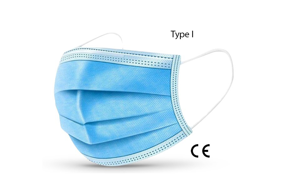 3-Ply non-woven Surgical Disposable Face Mask Type I (ds à 50 st.)